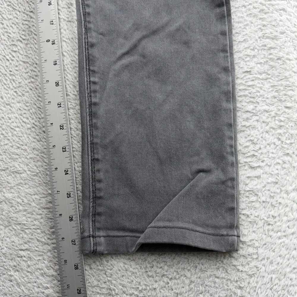 Mott & Bow Mens Slim Simon Gray Jeans 33x28 Shortened Cotton Stretch Denim